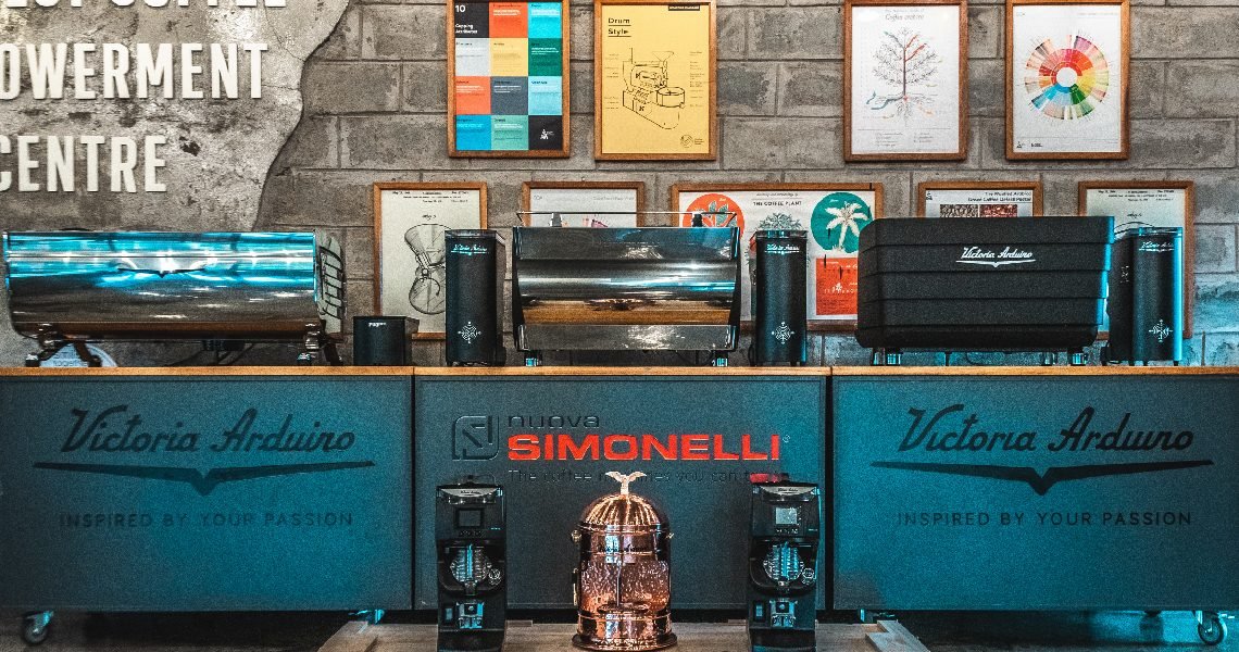 Coffee machine showroom, connect coffee roasters, victoria arduino brand