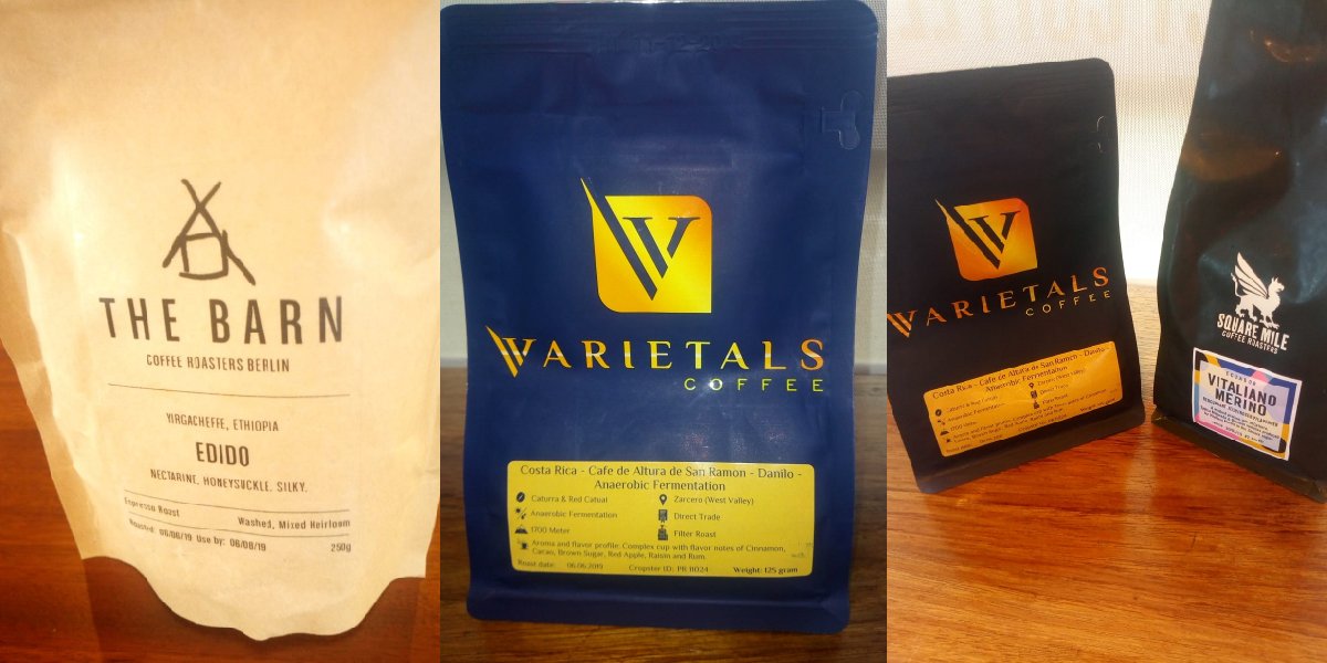 Coffee samples from world of coffee fair 2019 available at Connect Coffee roasters